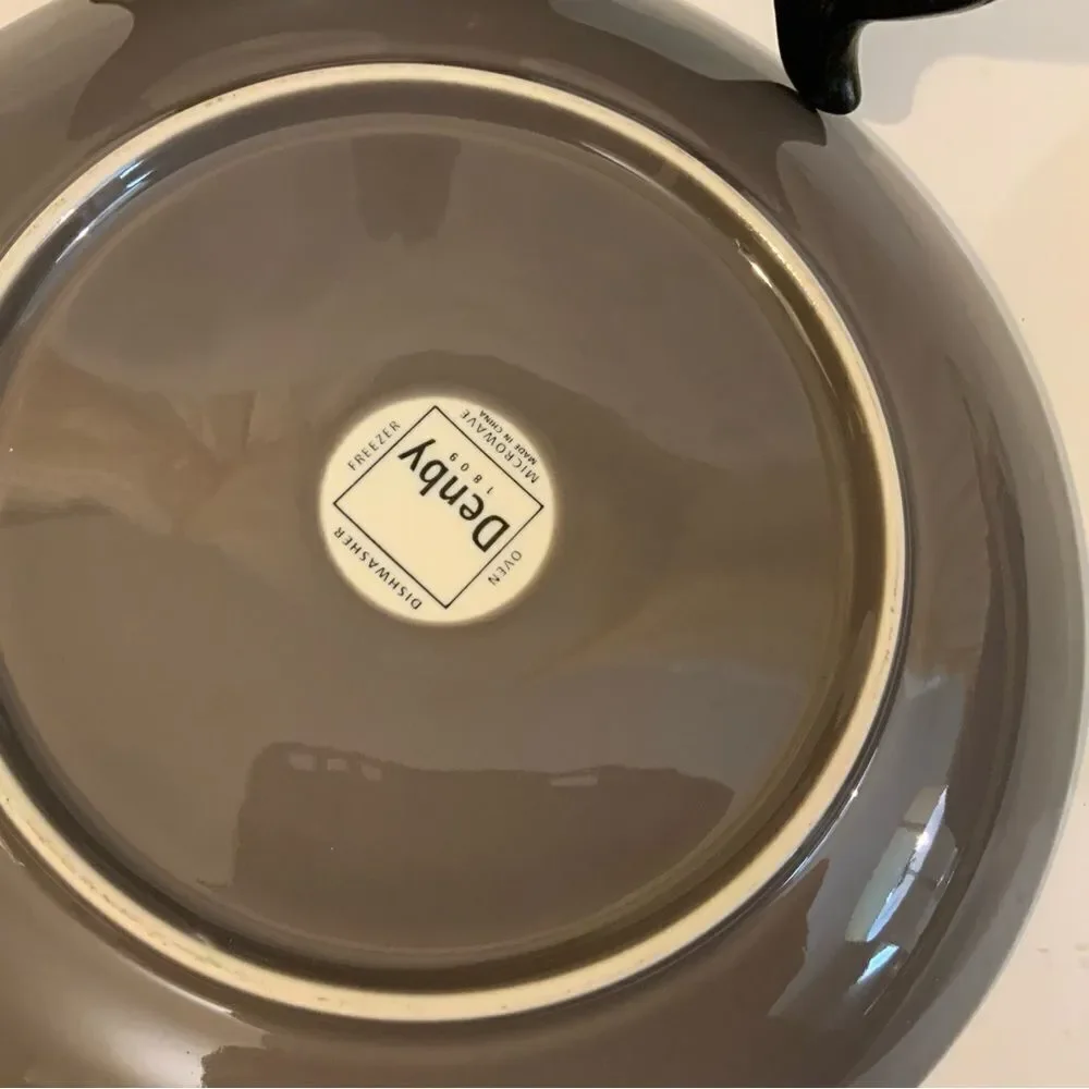 Denby 1809 swirl Dinner Plate Microwave Freezer Dishwasher and Oven Safe A9